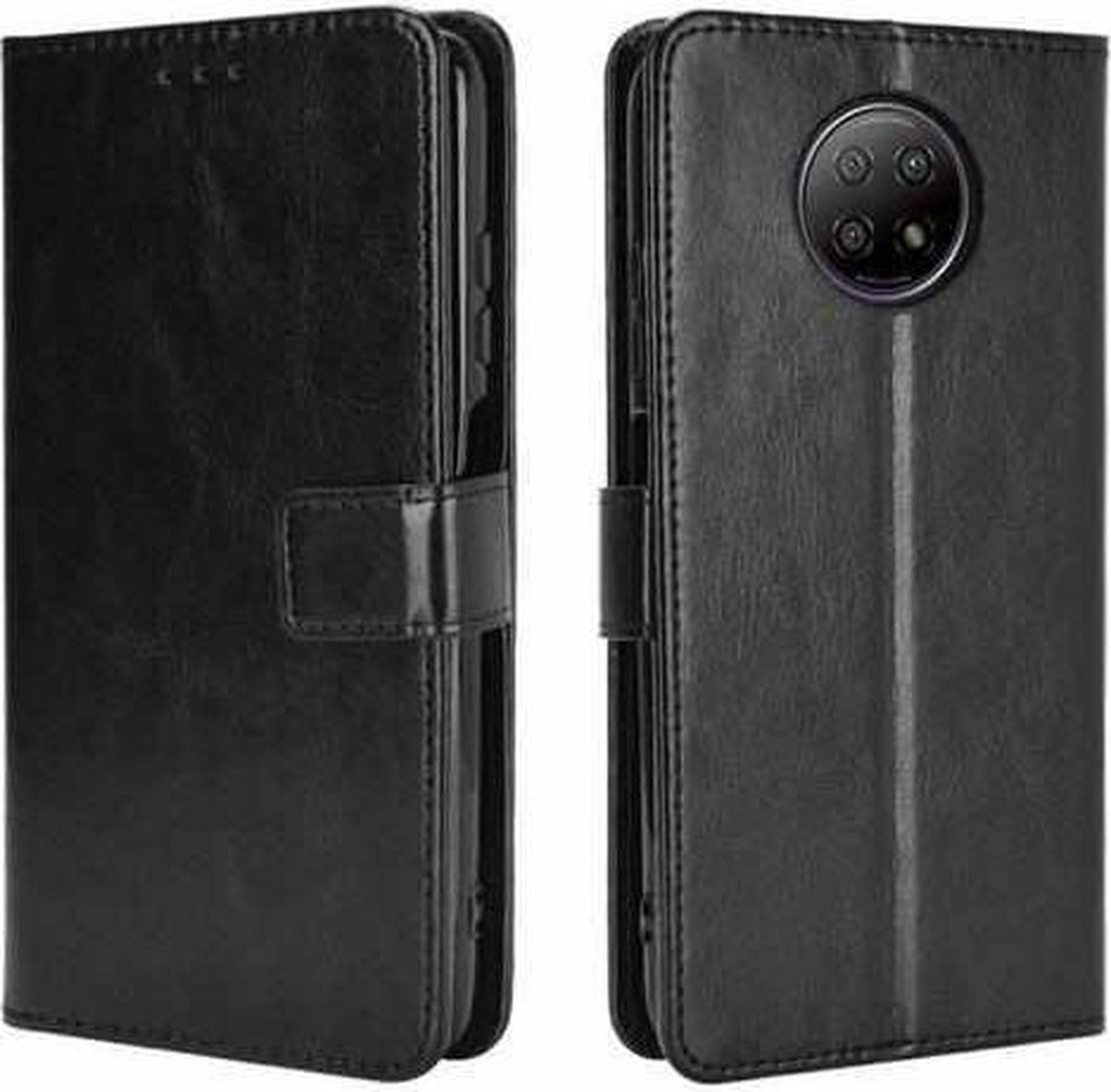 Portemonnee Book Case Hoesje Geschikt voor: Xiaomi Redmi Note 9T (5G) - zwart