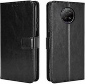 Portemonnee Book Case Hoesje Geschikt voor: Xiaomi Redmi Note 9T (5G) -  zwart