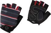 Rogelli Stripe Fietshandschoenen - Dames - Zwart, Rood - Maat L