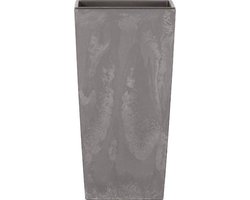 Prosperplast Urbi Square Beton Effect - Bloempot - Marengo - Betonlook - Modern - Praktisch - 32,5 x 32,5 x 61 cm - 49L