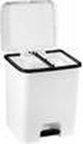 PEDAL huisvuilemmer MET ECO DUO 52 gallon in WIT