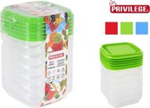 Set 6 Square Fixture 180 ml Privilege - Diverse kleuren