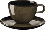 ASA Selection Koffiekop en Schotel Kolibri Chestnut 250 ml