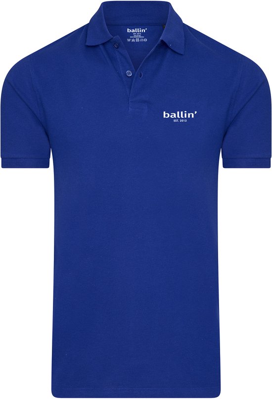 Ballin Est. 2013 - Heren Polo SS Basic Polo - Blauw - Maat L
