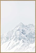 JUNIQE - Poster met kunststof lijst White Mountain 2 -13x18 /Grijs &
