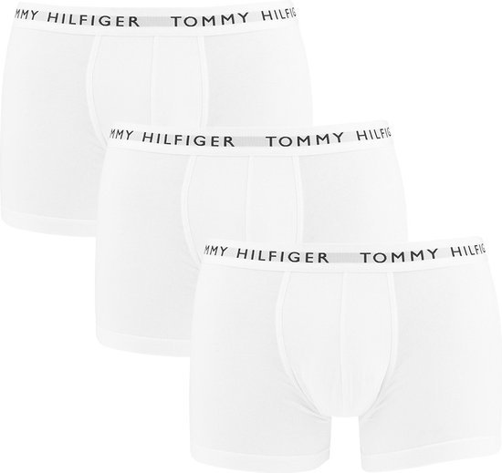 Tommy Hilfiger Recycled Essentials trunks (3-pack) - heren boxer normale lengte - wit - Maat: L