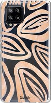 Casetastic Samsung Galaxy A42 (2020) 5G Hoesje - Softcover Hoesje met Design - Leaves Coral Print