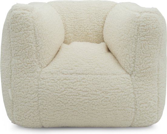 Jollein fauteuiltje beanbag teddy - cream white
