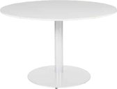 Vergadertafel - Linesto 120 rond wit - wit frame