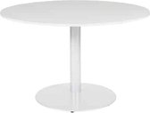 Vergadertafel - Linesto 120 rond grijs - wit frame