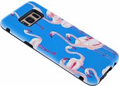 Samsung Galaxy S8 Flamingo & Blauw Design 3D Dual Layer Back Cover