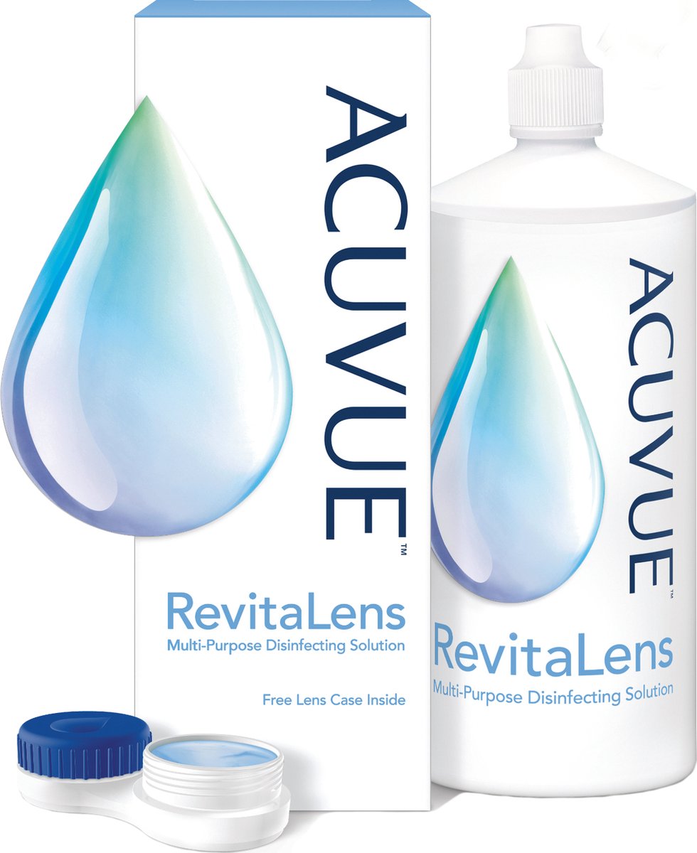 Goedkoopste ACUVUE® RevitaLens® alles-in-één lenzenvloeistof | 1x 360ml 1x lenshouder
