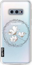 Casetastic Samsung Galaxy S10e Hoesje - Softcover Hoesje met Design - Line Art Flower Print