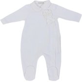 Dr. Kids Baby Girls White Overall With Bows maat 68