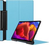 Voor Lenovo Yoga Pad Pro 13 inch YF K606F Custer Textuur Horizontale Flip PU Lederen Case met Houder (Hemelsblauw)