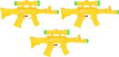 3x Waterpistool/waterpistolen geel 29 cm