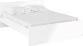 Nada bed Tweepersoonsbed voor boxmatras 160x200 cm, wit hoogglans.