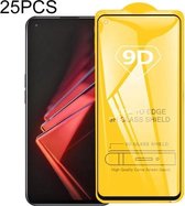 Voor OPPO K9 25 PCS 9D Volledige lijm Gehard glasfilm op volledig scherm: