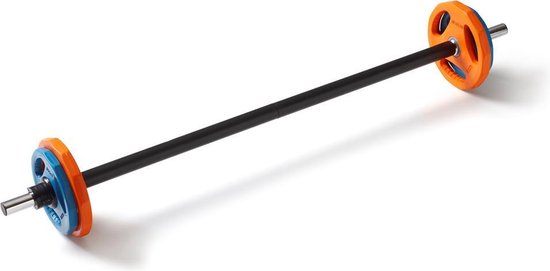 Basic-Fit® Halterset - Halterstang met Gewichten - Barbell Set - Inclusief Halterklemmen - Ø 30 mm