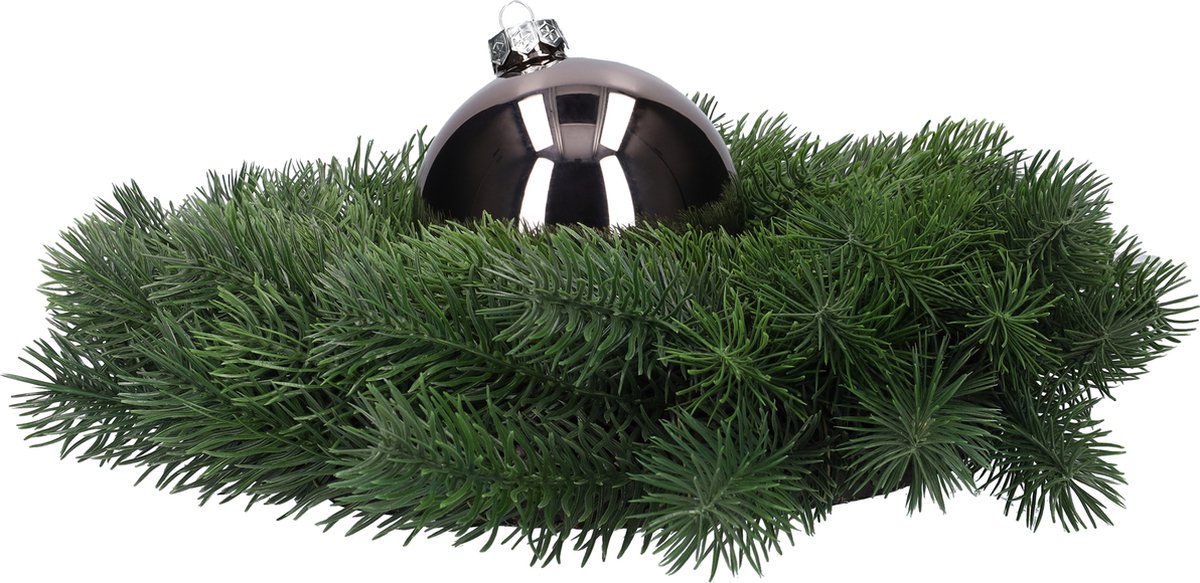 Glazen kerstballen - Set van 4 stuks/100mm - Luxe kerst decoratie - Sfeervolle kerstversiering voor in de kerstboom - Glas - Titan Grey - Grijs – foto 6