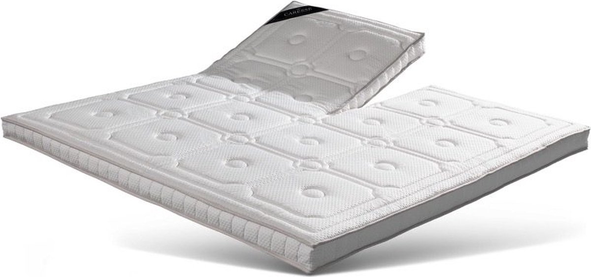 Caresse Splittopper 180x200 - Pocket - Active Air Hybrid- Caresse 880 - 13 cm - Anti allergisch Wit