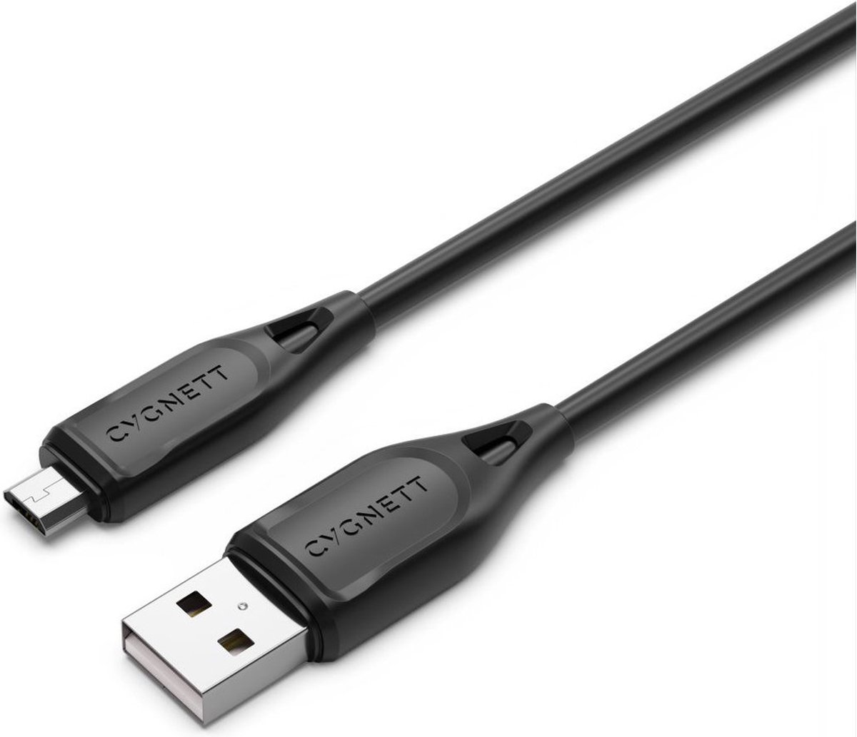 Cygnett USB-A naar Micro USB Kabel 1 Meter - Zwart