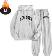 Survêtement Livano - Survêtement d'intérieur - Adultes - Confortable - Pantalon de jogging - Survêtement - Femme - Hiver - Grijs - M