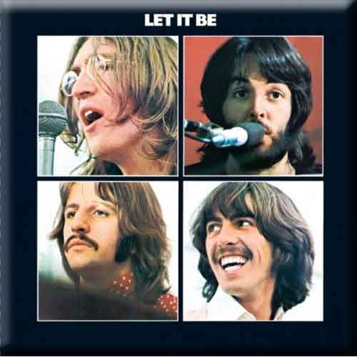 The Beatles - Let It Be Album - Koelkast Magneet - 7.5 x 7.5 cm