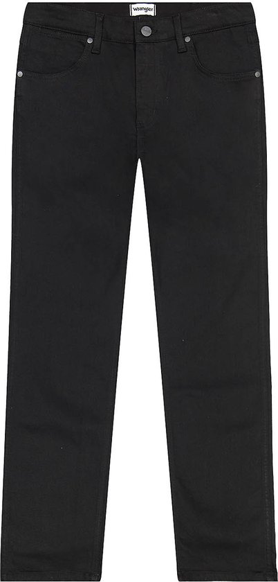 Zwarte Wrangler jeans met rechte pijpen en een normale pasvorm.