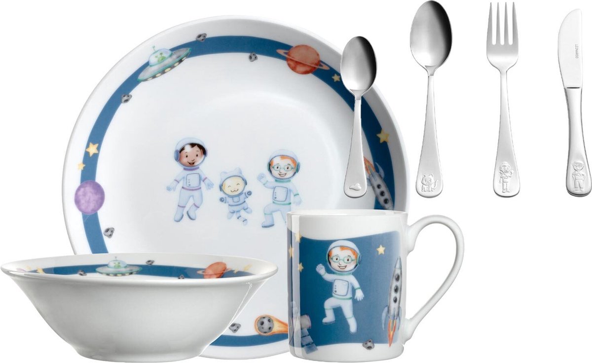 Kindergeschirr Set mit Besteck BAMBINI AVVENTURA