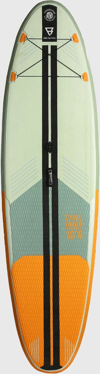 Brunotti - Challenger SUP Board Opblaasbaar - Compleet Paddle Board met Leash - Multifunctioneel Windsurf Mastplaat - Oranje - 10'6