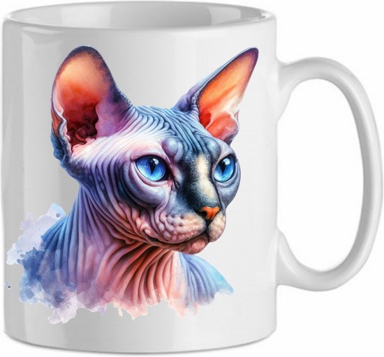 PYOUL Trousse De Maquillage Sphynx Pour Amoureux Des Chats Qui Aime Le Sphynx Chat Sac De Maquillage Sphynx Cat Maman Sac à Cosmétiques Sphynx Cadeau Pour Propriétaire De Chat, Loves Sphynx Sac Pour