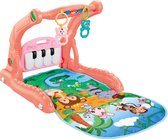 Bol.com Buxibo 2in1 Babygym/Baby Walker - Piano Speelmat voor Baby's - Muziek Speelkleed met Ratelaar en Spiegel - Roze aanbieding