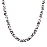 NEFET® - Schakelketting - Roestvrij Staal - Halsketting - 4mm/50cm - Heren / Dames - ideale geschenk - Cadeau voor Man - Cadeautjes Accessoire - Trendy