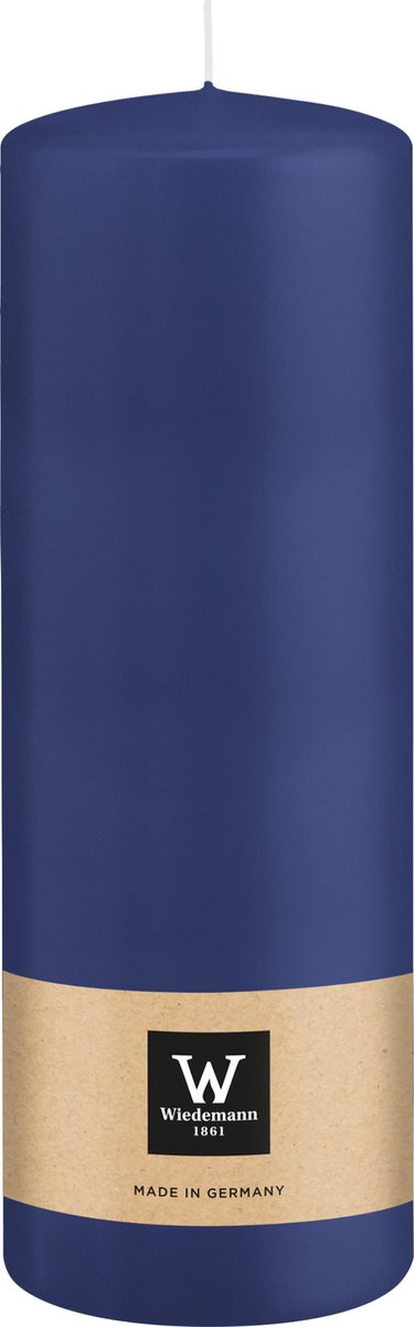 Wiedemann Cilinderkaars/stompkaars - donkerblauw - 20 x 7 cm - 103 branduren - zuilkaarsen