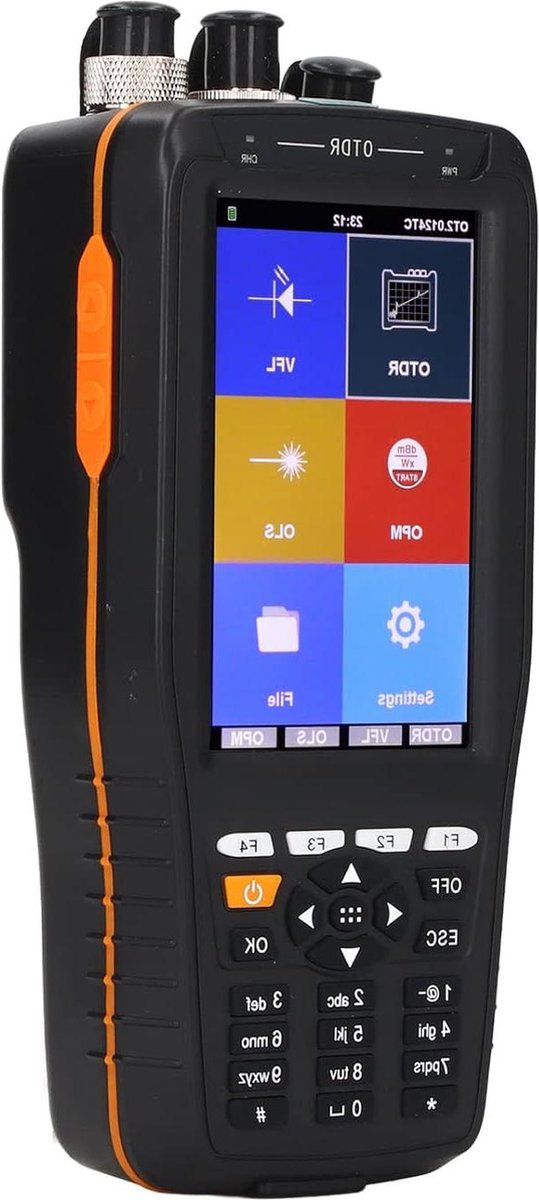 1550nm Multifunctionele OTDR-tester met 397 Inch Touchscreen - Glasvezeltesttool 60 Km 20DB Dynamisch Bereik - FC/PC SC/PC (EU-stekker) .