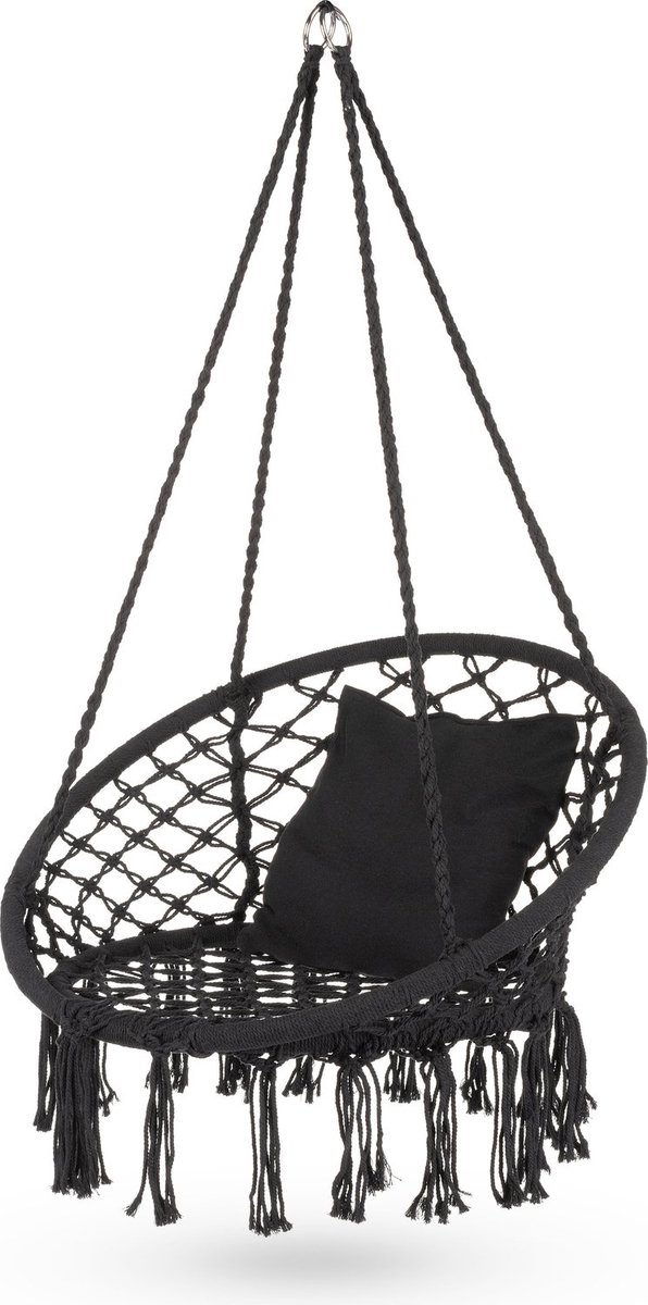 Outtec® Hangstoel XXL met Kussen - tot 150 kg - Binnen & Buiten - Hangmand, Schommel voor Tuin, Terras, Balkon - Boho