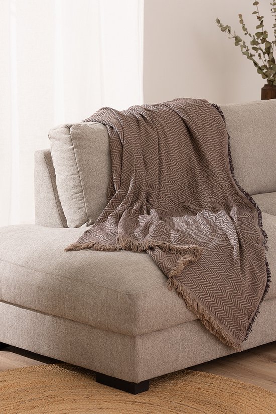 Belmarti® Plaid Kenya 180x260 Chocladebruin - Stijl, warmte en comfort in perfecte balans - Premium Belmarti kwaliteit