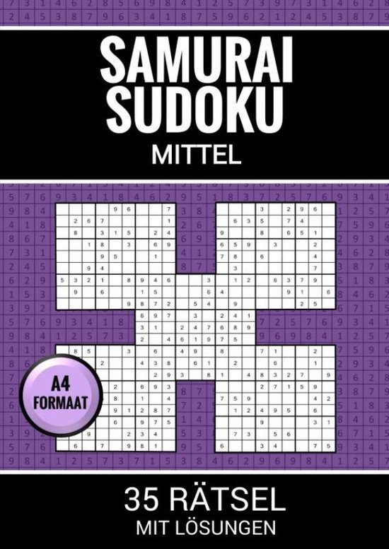 Samurai Sudoku Mittel - 35 Rätsel mit Lösungen - cover