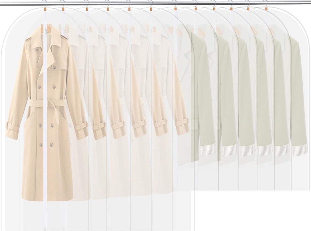 La'Moussawi ® Kledinghoezen Set van 12 voor Complete Bescherming van Uw Kledingstukken