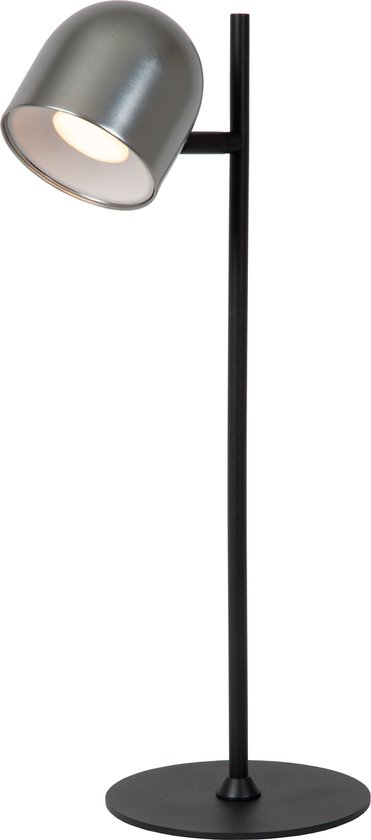 Lucide SKANSKA RECH - Oplaadbare Bureaulamp Binnen/Buiten - Accu/Batterij - LED Dimbaar - CCT - 1 × 3W 3000K/6000K - IP44 - Grijs ijzer