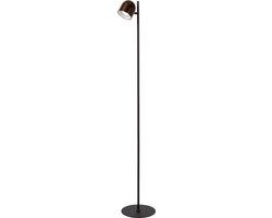 Lucide SKANSKA RECH - Oplaadbare Vloerlamp Binnen/Buiten - Accu/Batterij - Ø 23 cm - LED Dimbaar - CCT - 1 × 3W 3000K/6000K - IP44 - Koffie