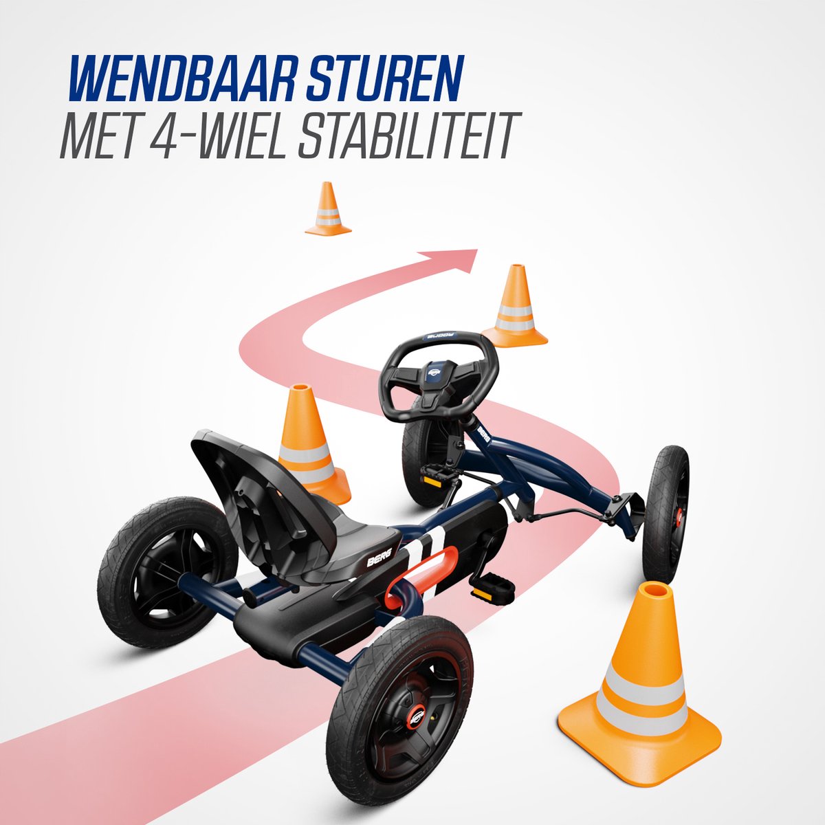 BERG Buddy Classic Blue Skelter - 3+ Jaar - Vrijloopautomaat - Verstelbare Stoel - Limited Edition - Blauw — afbeelding 2