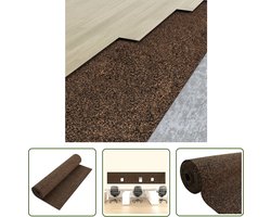 The Living Store Rubberen Kurk Vloerisolatie - 100 x 1000 cm - Bruin - 2 mm