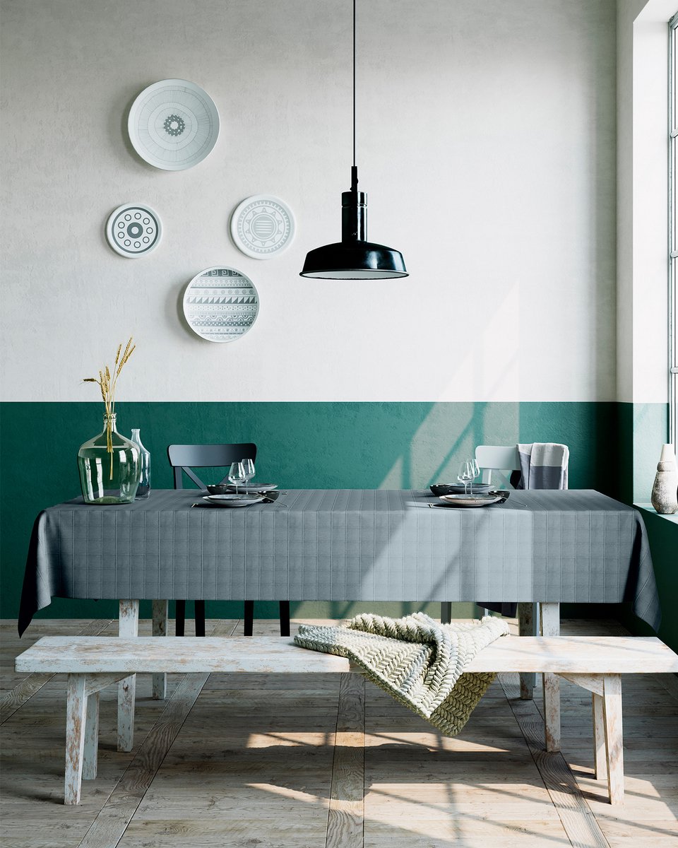 Mistral Home - TAFELKLEED - sogo - 150 x 250 cm - effen kleur - grijs- Duurzaam
