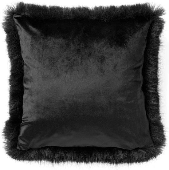 JULIA | Coussin 45x45 cm | Noir | Hoii | Avec coussin intérieur luxueux