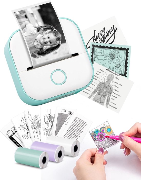 Solacis Sticker printer - Sticker maker - Mini printer - Sticker ...