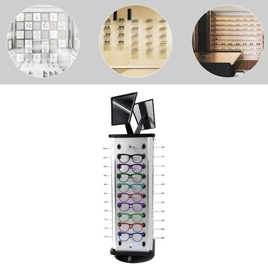 PH PandaHall 12 Pairs Zonnebril Display Stand, Bril Rack Houder Tafelblad Retail Eyewear Rack Brillen Frame Display Houder voor Winkel Tentoonstelling Collectie Presentatie Showcase