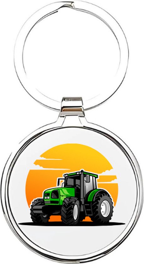 Akyol - porte-clés tracteur - ferme - agriculteurs - agriculteur - tracteur - tracteur - tracteur vert - soutenir l'agriculteur - agriculture - cultures arables - éleveur - camion - ferme - 4 x 7,5 CM