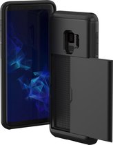 Coque Samsung Galaxy S9 - Espace pour 2 cartes - Coque de téléphone iMoshion avec porte-cartes - Zwart